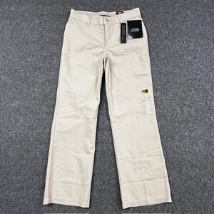 Lee Trousers Womens 6 Short (29x29) Beige Work Flex Motion Stretch - NEW